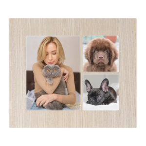 Mosaik Set - Horizontal Rechts Eiche Weiss Matt
